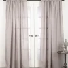 Kirkland's Home Curtains & Drapes-Sheer Dark Linen Curtain Panel, 96 In.