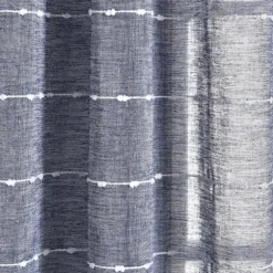 Kirkland's Home Curtains & Drapes-Sheer Navy Textured Curtain Panel Set, 84 In.
