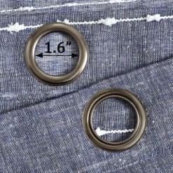 Kirkland's Home Curtains & Drapes-Sheer Navy Textured Curtain Panel Set, 84 In.