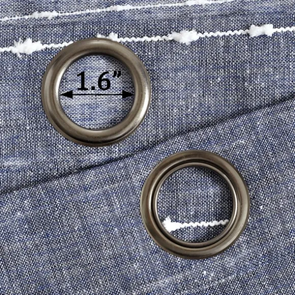 Kirkland's Home Curtains & Drapes-Sheer Navy Textured Curtain Panel Set, 84 In.