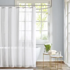Kirkland's Home Shower Curtains-Sheer Shower Curtain