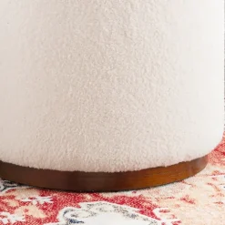 Kirkland's Home Benches & Ottomans-Sherpa Upholstered Storage Ottoman