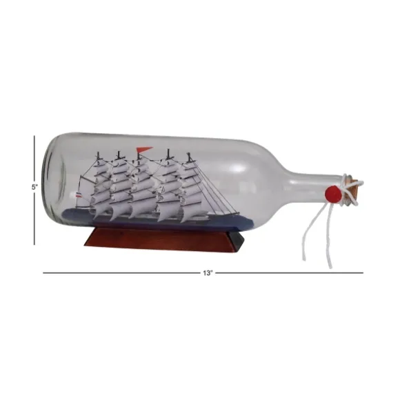 Kirkland's Home Statues & Figurines-Ship In A Bottle Figurine
