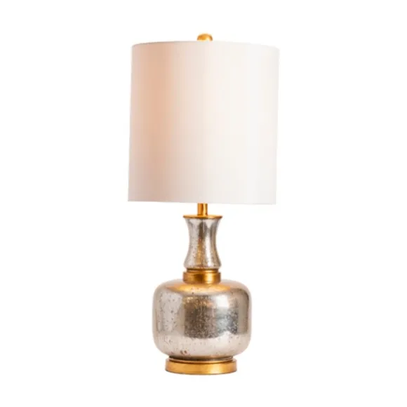 Kirkland's Home Table Lamps-Silver And Gold Mercury Glass Table Lamp