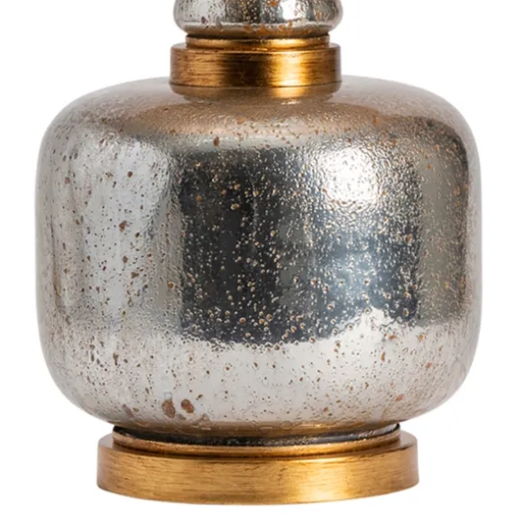 Kirkland's Home Table Lamps-Silver And Gold Mercury Glass Table Lamp
