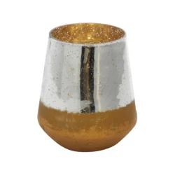 Kirkland's Home Candle Holders-Silver And Gold Pillar Candle Holder, 7 In.