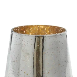 Kirkland's Home Candle Holders-Silver And Gold Pillar Candle Holder, 7 In.