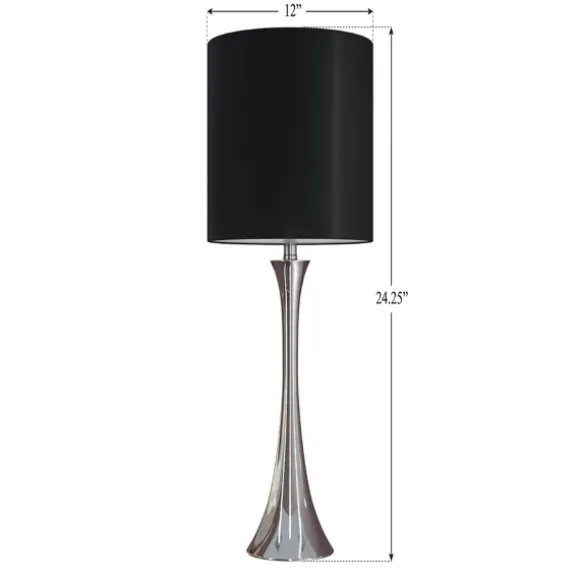 Kirkland's Home Table Lamps-Silver And Tapered Table Lamps, Set Of 2