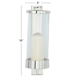 Kirkland's Home Sconces-Silver Assymetrical Modern Sconce