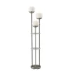 Kirkland's Home Floor Lamps-Silver Globe 3-Light Shelf Floor Lamp