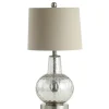 Kirkland's Home Table Lamps-Silver Hammered Mercury Glass Table Lamp