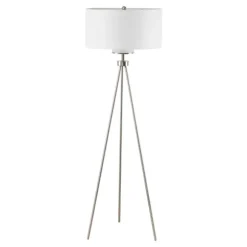 Kirkland's Home Floor Lamps-Silver Metal Tripod Floor Lamp