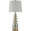 Kirkland's Home Table Lamps-Silver Rounded Mercury Glass Table Lamp