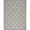 Kirkland's Home Outdoor Rugs-Silver Trellis Indoor/Outdoor Area Rug, 5X7