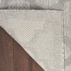 Kirkland's Home Outdoor Rugs-Silver Trellis Indoor/Outdoor Area Rug, 5X7