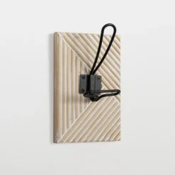 Kirkland's Home Hooks-Single Wall Hook On Carved Wood Plaque