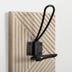 Kirkland's Home Hooks-Single Wall Hook On Carved Wood Plaque