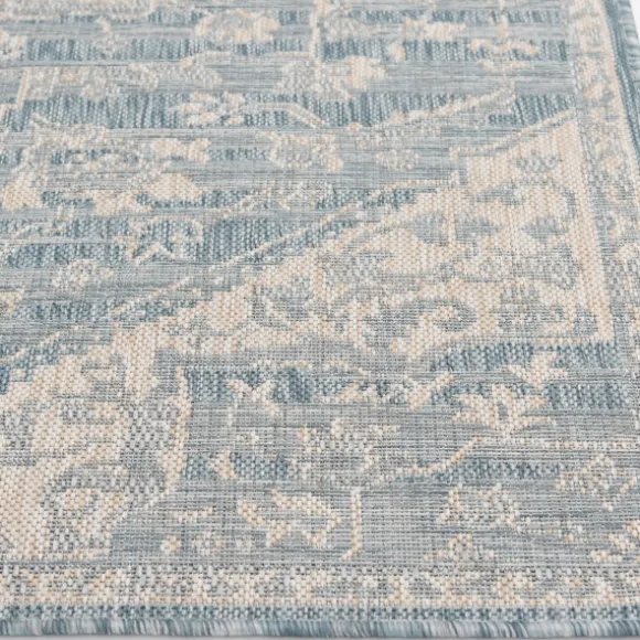 Kirkland's Home Outdoor Rugs-Sky Medallion Lava Indoor/Outdoor Area Rug, 7X9