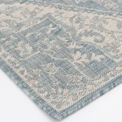 Kirkland's Home Outdoor Rugs-Sky Medallion Lava Indoor/Outdoor Area Rug, 7X9