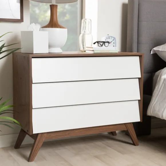 Kirkland's Home Dressers & Chests-Slant Midcentury Two-Tone Chest