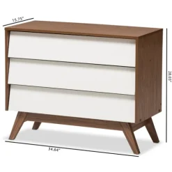 Kirkland's Home Dressers & Chests-Slant Midcentury Two-Tone Chest