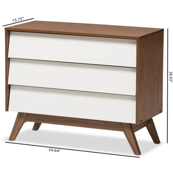 Kirkland's Home Dressers & Chests-Slant Midcentury Two-Tone Chest