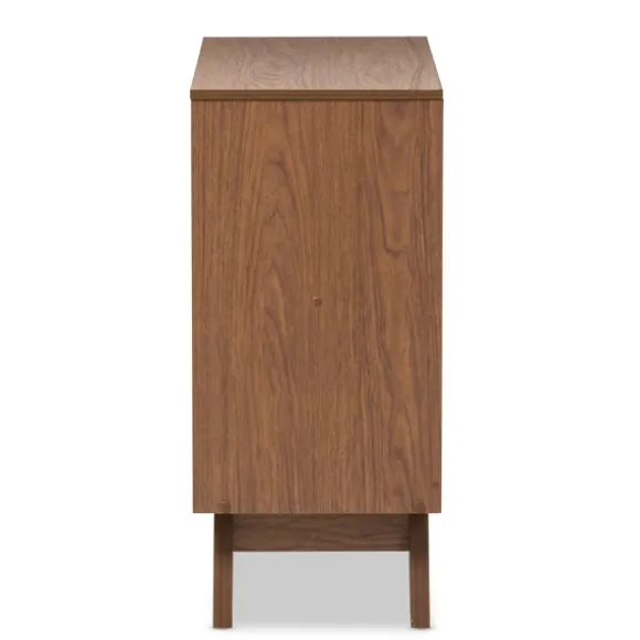 Kirkland's Home Dressers & Chests-Slant Two-Tone Walnut 4-Drawer Chest