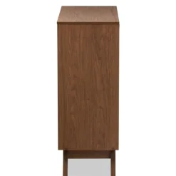 Kirkland's Home Dressers & Chests-Slant Two-Tone Walnut 5-Drawer Chest