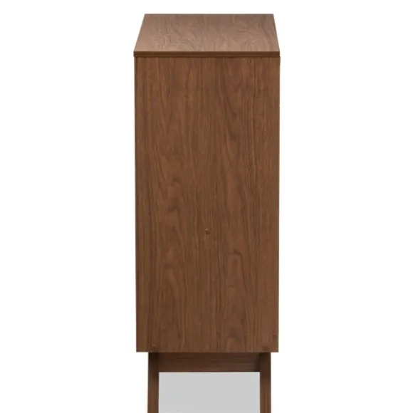 Kirkland's Home Dressers & Chests-Slant Two-Tone Walnut 5-Drawer Chest