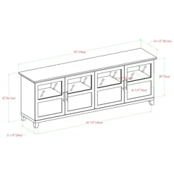 Kirkland's Home Tv Stands & Media Consoles-Slate Glass Paneled Door Tv Stand