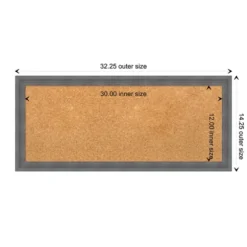 Kirkland's Home Memo & Chalkboards-Slate Gray Framed Corkboard