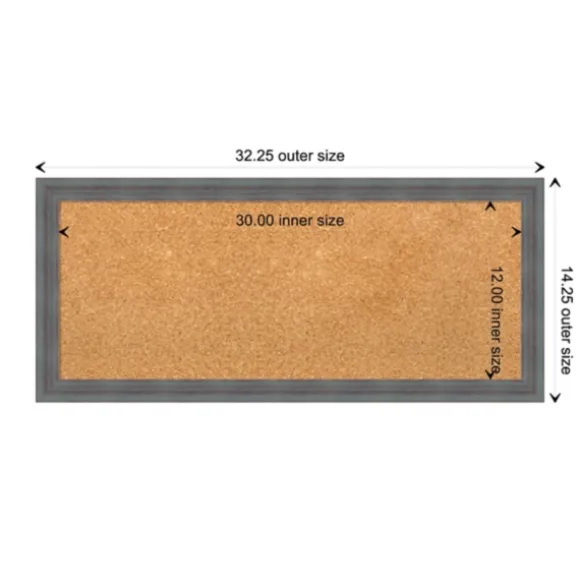 Kirkland's Home Memo & Chalkboards-Slate Gray Framed Corkboard