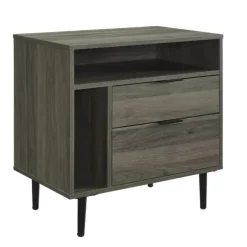 Kirkland's Home Accent & End Tables-Slate Side Table With Cubbies