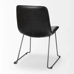 Kirkland's Home Dining Chairs-Slate Vegan Leather Bucket Dining Chairs, Set Of 2