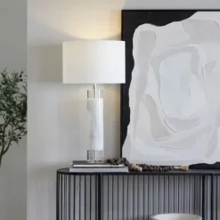 Kirkland's Home Table Lamps-Slim Marble Table Lamp