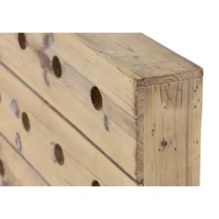 Kirkland's Home Decorative Accents-Small Rustic Barn Wood Wine Bottle Holder