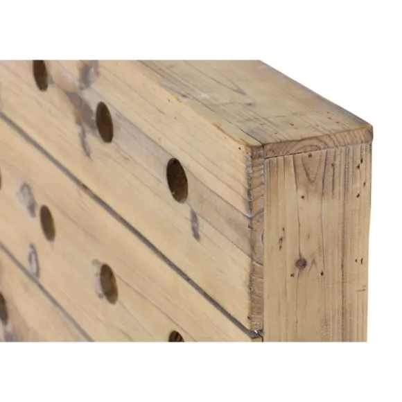 Kirkland's Home Decorative Accents-Small Rustic Barn Wood Wine Bottle Holder