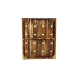 Kirkland's Home Decorative Accents-Small Rustic Barn Wood Wine Bottle Holder