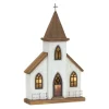 Kirkland's Home Statues & Figurines-Small Wooden Church Tabletop Statue