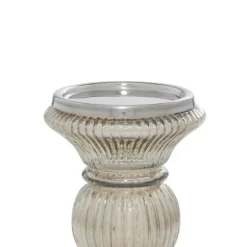 Kirkland's Home Candle Holders-Smoke Glass Pillar Candle Holders, Set Of 3