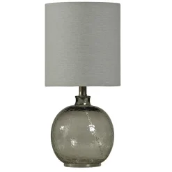 Kirkland's Home Table Lamps-Smoke Spanish Glass Ball Mini Table Lamp