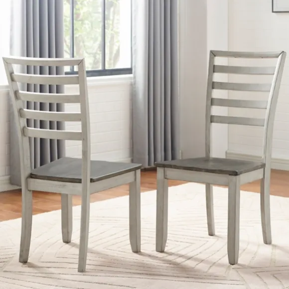 Kirkland's Home Dining Chairs-Smoked Honey And Alabaster Dining Chairs, Set Of 2