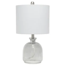 Kirkland's Home Table Lamps-Smokey Hammered Glass Shade Table Lamp
