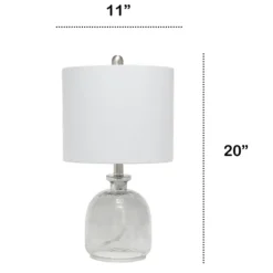 Kirkland's Home Table Lamps-Smokey Hammered Glass Shade Table Lamp
