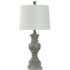 Kirkland's Home Table Lamps-Smokey Slate Gray Baluster Grain Table Lamp