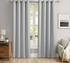 Kirkland's Home Curtains & Drapes-Smoky Blackout Curtain Panel Set, 108 In.