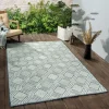 Kirkland's Home Outdoor Rugs-Smoky Blue Geometric Indoor/Outdoor Area Rug, 5X7