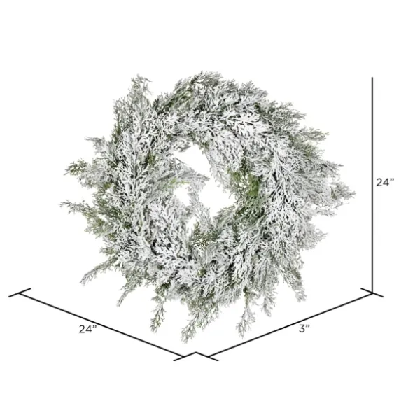 Kirkland's Home Wreaths-Snowy Cedar Wreath