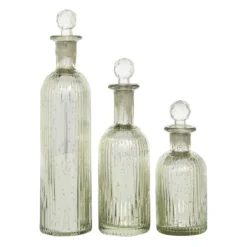 Kirkland's Home Vases-Soda Lime Glass Bottle Vases, Set Of 3