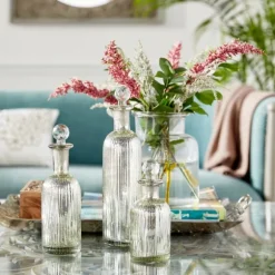 Kirkland's Home Vases-Soda Lime Glass Bottle Vases, Set Of 3